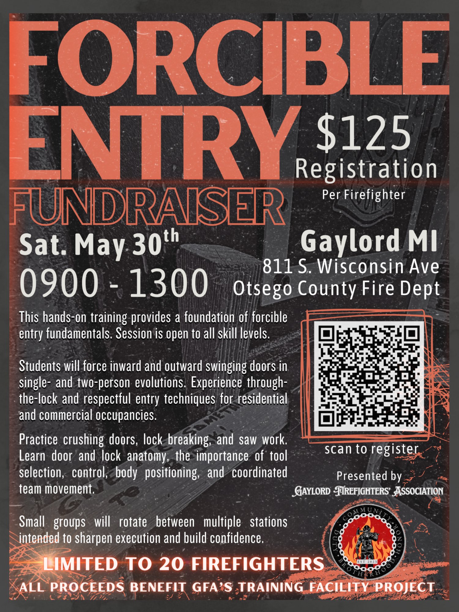 Forcible Entry Fundraiser Flyer