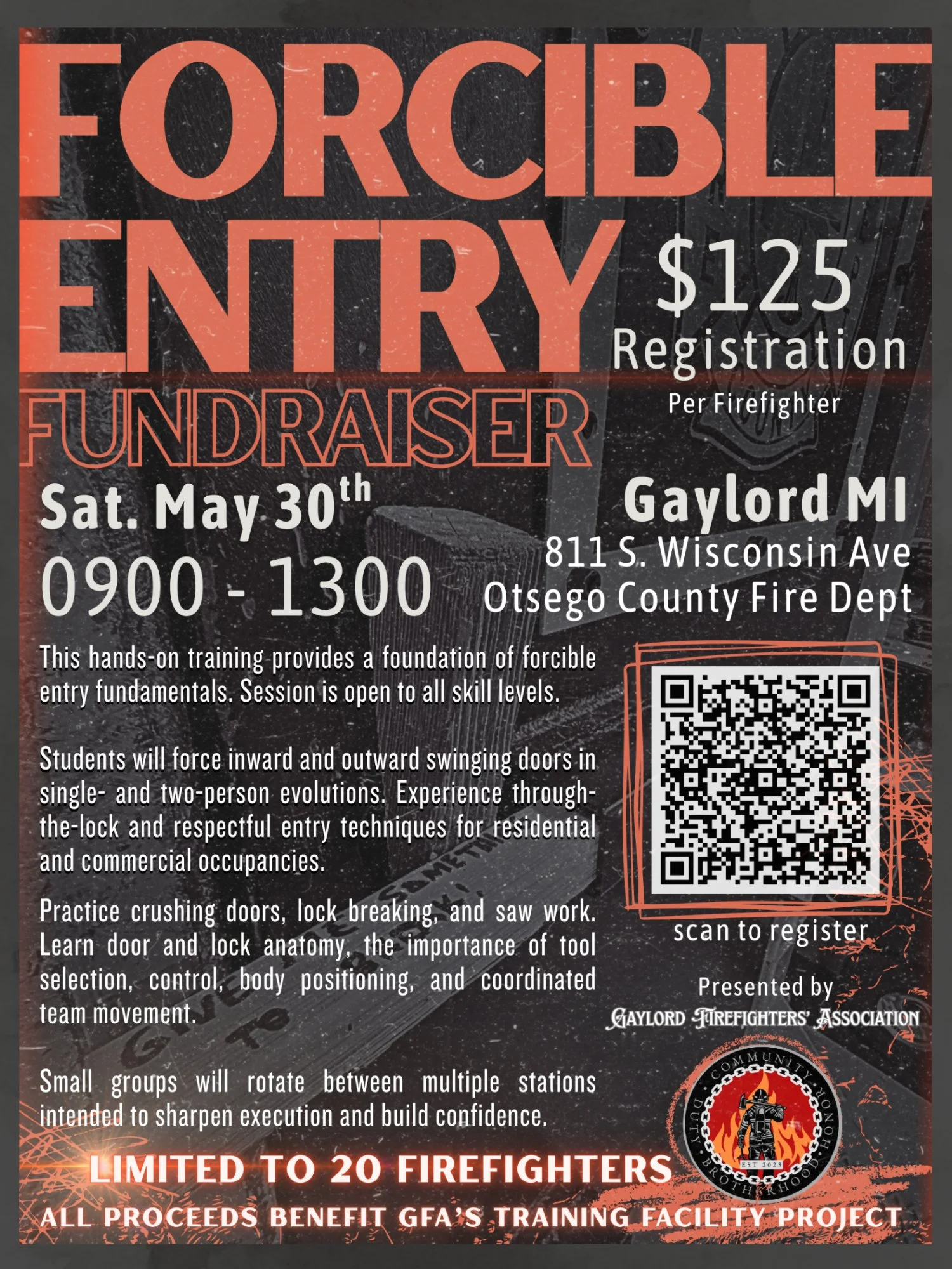 Forcible Entry Fundraiser Flyer